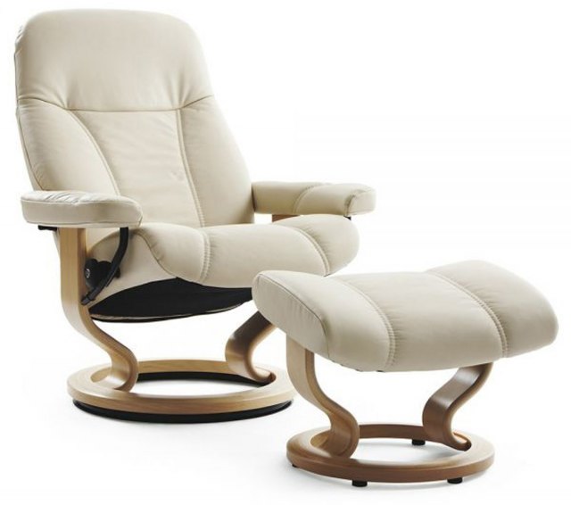 Stressless Stressless Consul Medium Recliner with Stool